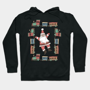 Retro Train Santa Hoodie